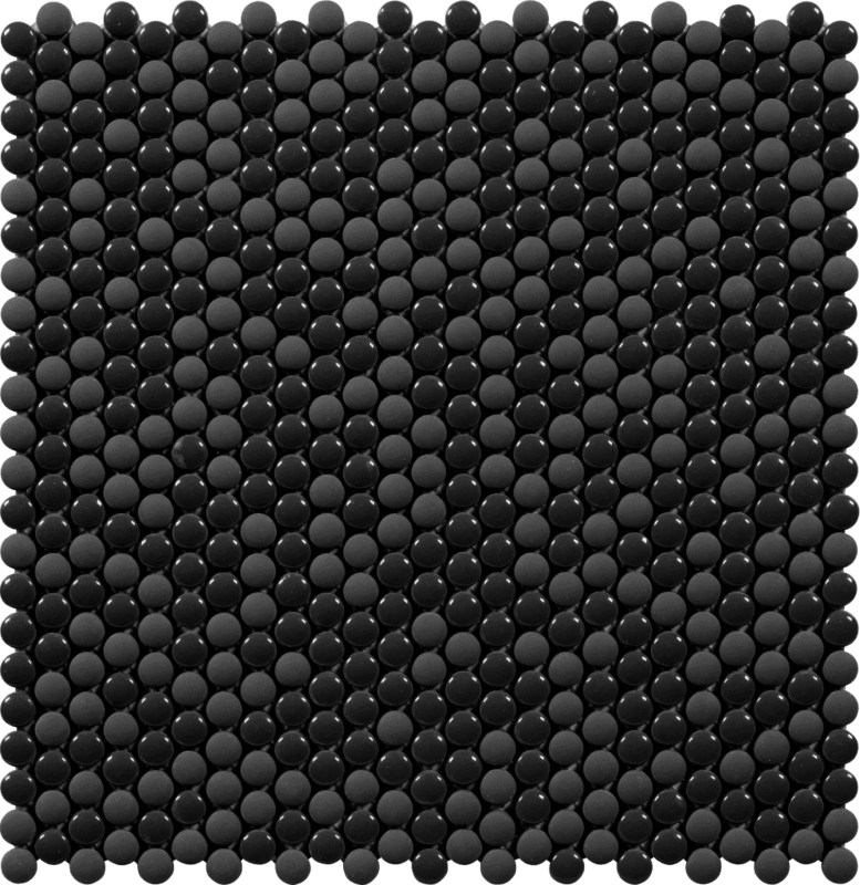 Dots Black Glass Mosaics