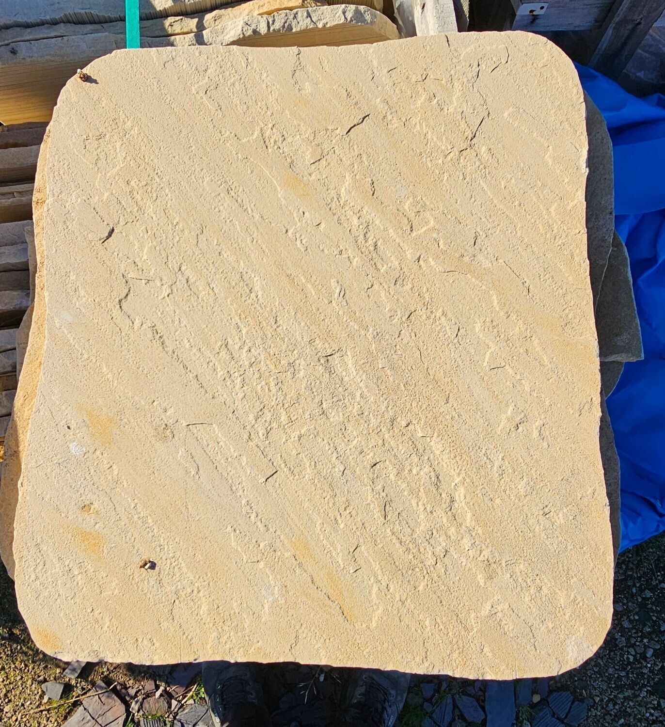 Sahara Sandstone Natural Finish Steppers, Available Sizes: Medium Oblong (Approx. 500 - 600mm x 500 - 600mm x 22mm)