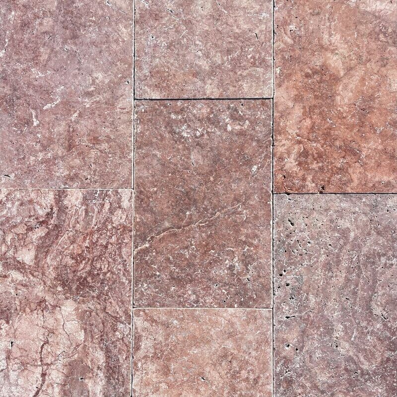 Rosa Terracotta Travertine Tumbled Copers