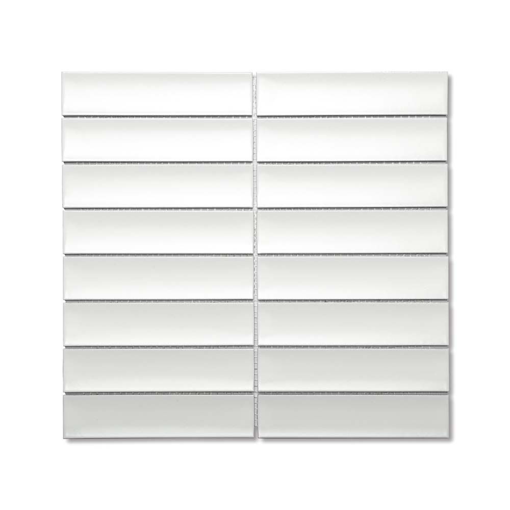 Venetian White Matt Concave Kit Kat Mosaics