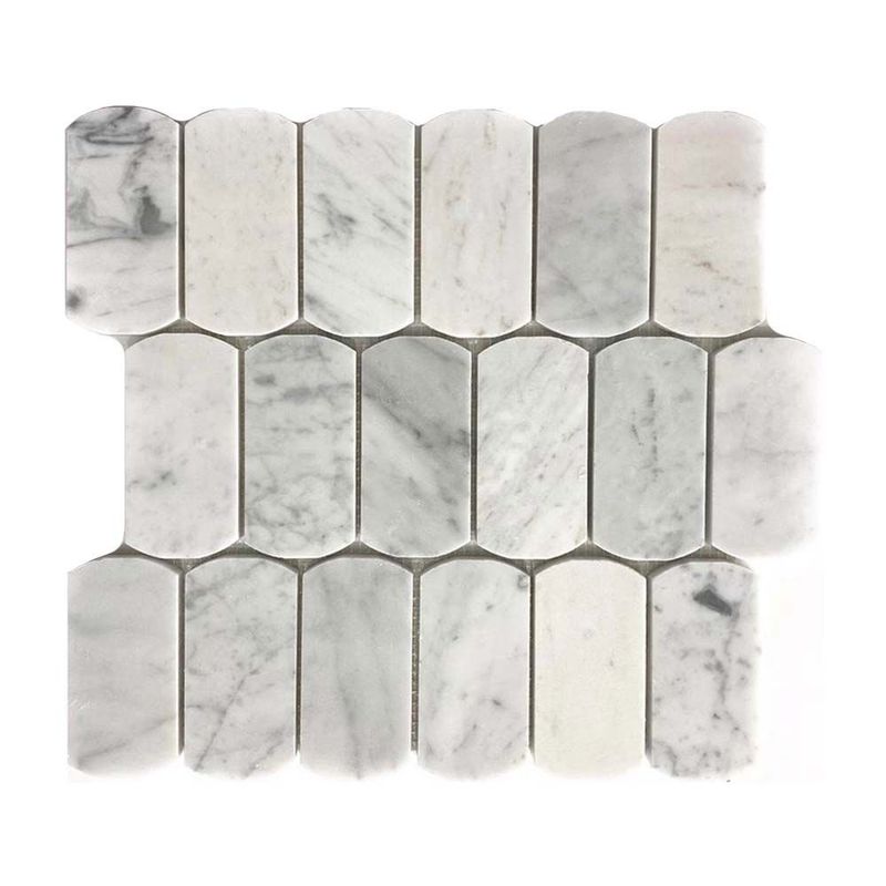 Carrara Stone Arc Honed Marble Mosaics