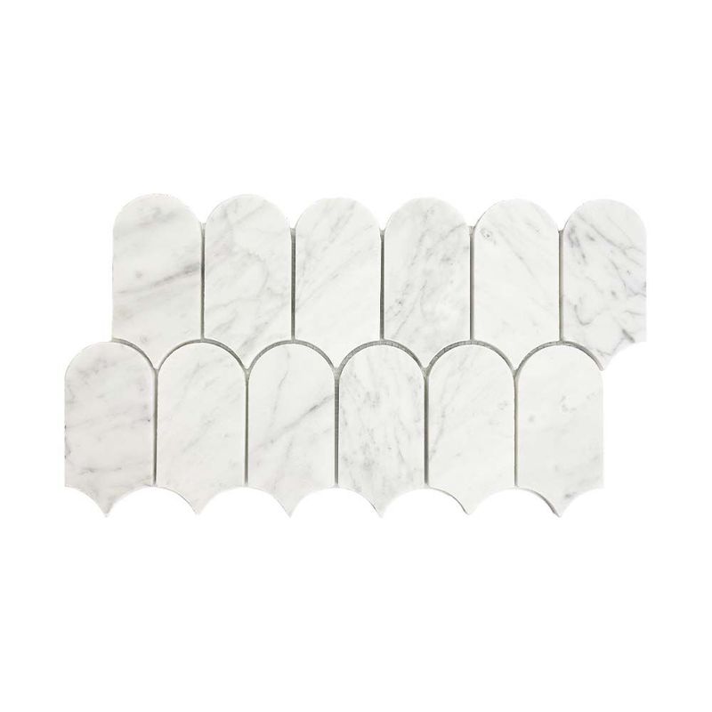 Carrara Fishscale Honed Marble Mosaics