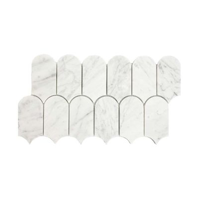 Carrara Fishscale Honed Marble Mosaics