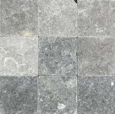 London Grey Limestone Brushed & Tumbled Cobbles