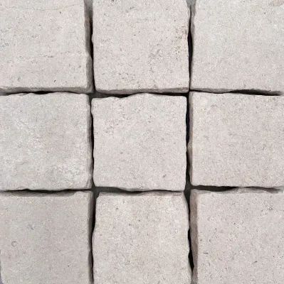 Haven Flamed Limestone Split & Tumbled Cobbles