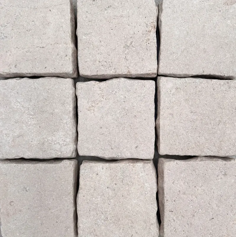 Haven Flamed Limestone Split & Tumbled Cobbles Haven Flamed Limestone Split & Tumbled Cobbles