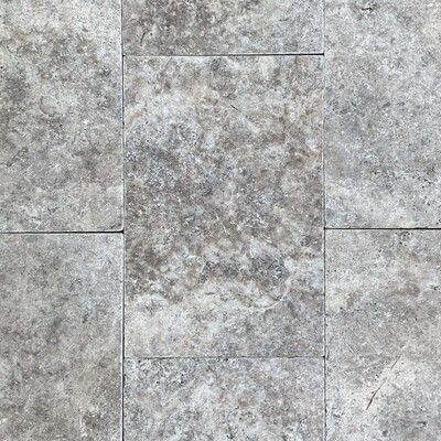 Silver Titanium Travertine Tumbled Tiles & Pavers Silver Titanium Travertine Tumbled Tiles & Pavers