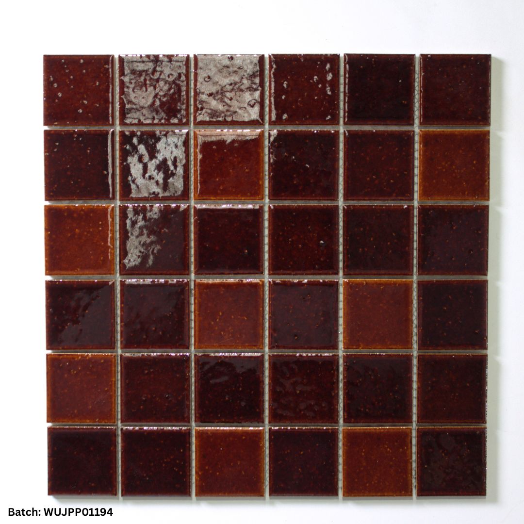 Bonsai Burgundy Gloss Square Mosaics Bonsai Burgundy Gloss Square Mosaics