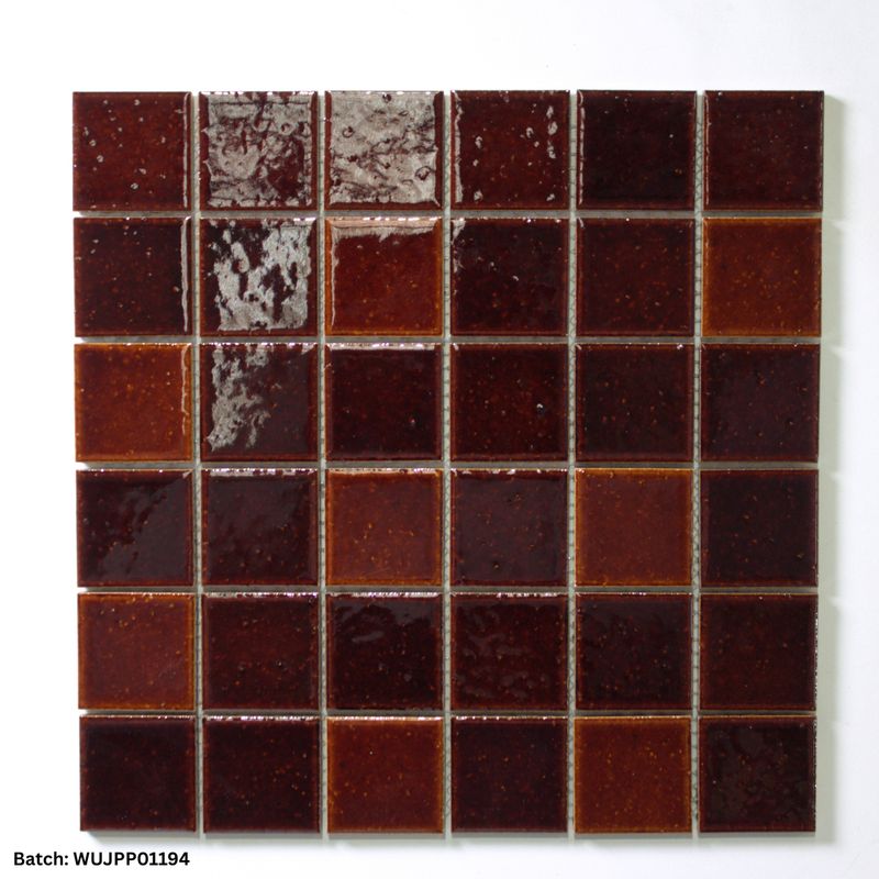 Bonsai Burgundy Gloss Square Mosaics Bonsai Burgundy Gloss Square Mosaics