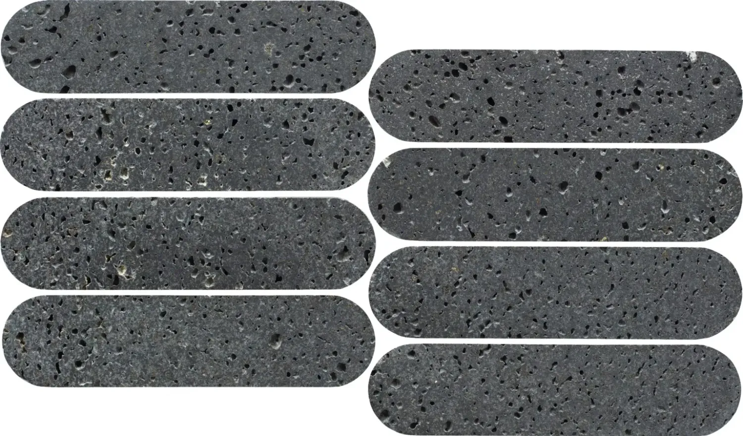 Elementa Black Travertine Cylinders Elementa Black Travertine Cylinders