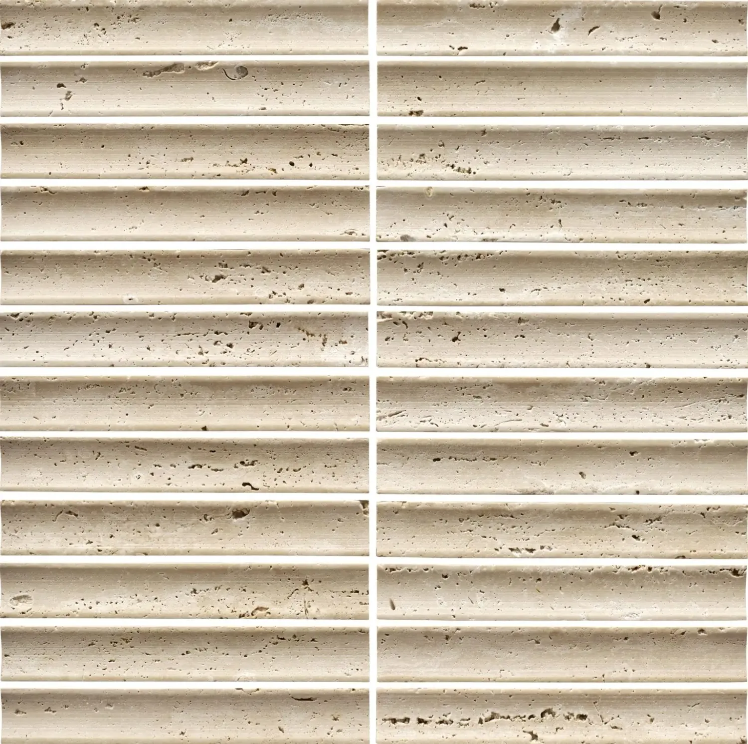 Elementa Ivory Travertine Concave Fingers Elementa Ivory Travertine Concave Fingers