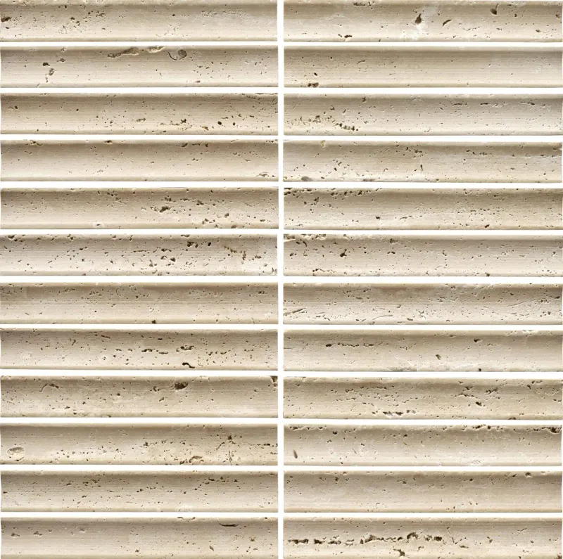 Elementa Ivory Travertine Concave Fingers Elementa Ivory Travertine Concave Fingers