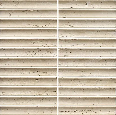 Elementa Ivory Travertine Concave Fingers Elementa Ivory Travertine Concave Fingers