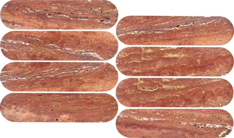 Elementa Rosso Travertine Cylinders Elementa Rosso Travertine Cylinders