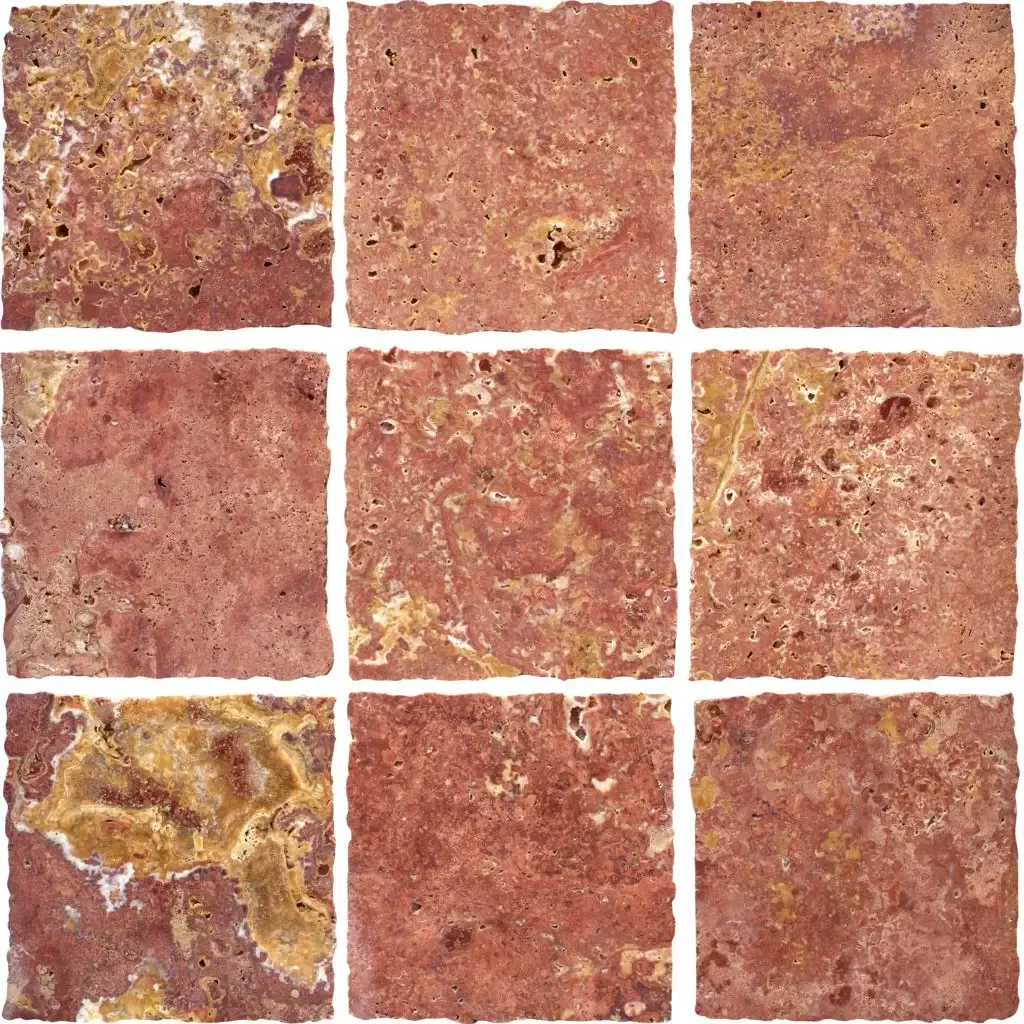 Elementa Rosso Travertine Squares Elementa Rosso Travertine Squares