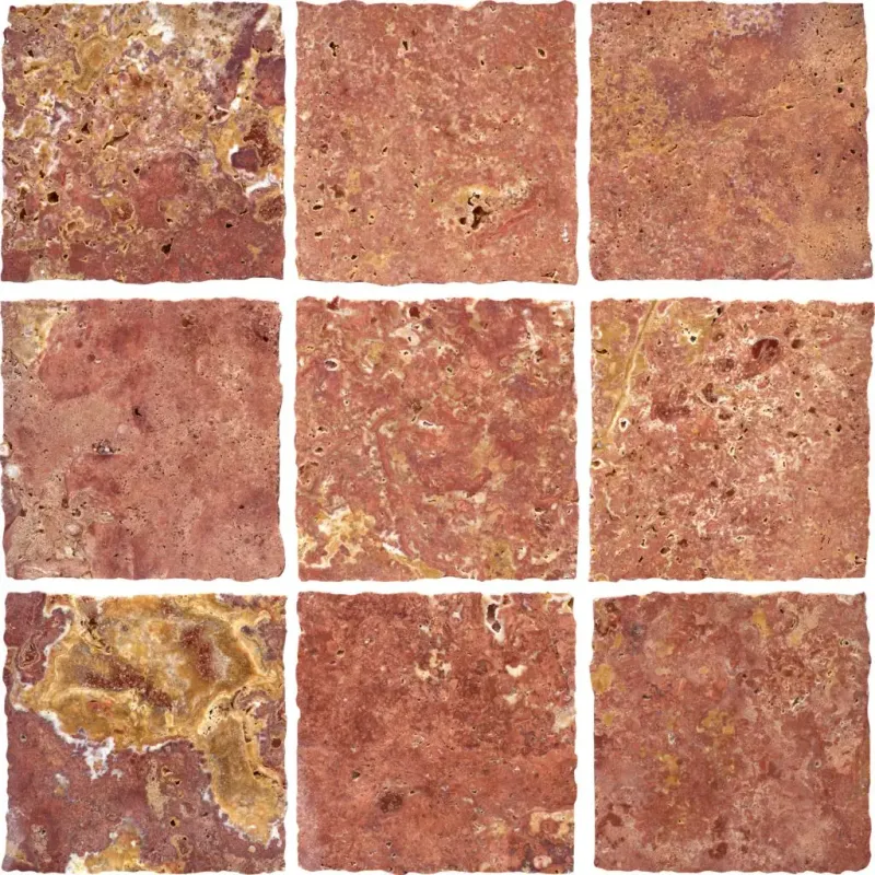 Elementa Rosso Travertine Squares Elementa Rosso Travertine Squares