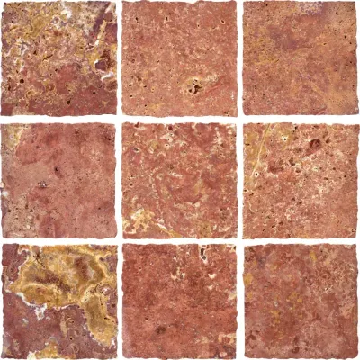 Elementa Rosso Travertine Squares Elementa Rosso Travertine Squares