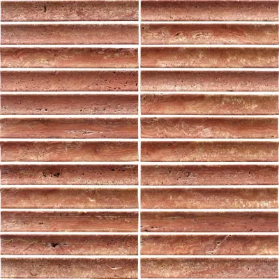 Elementa Rosso Travertine Concave Fingers Elementa Rosso Travertine Concave Fingers