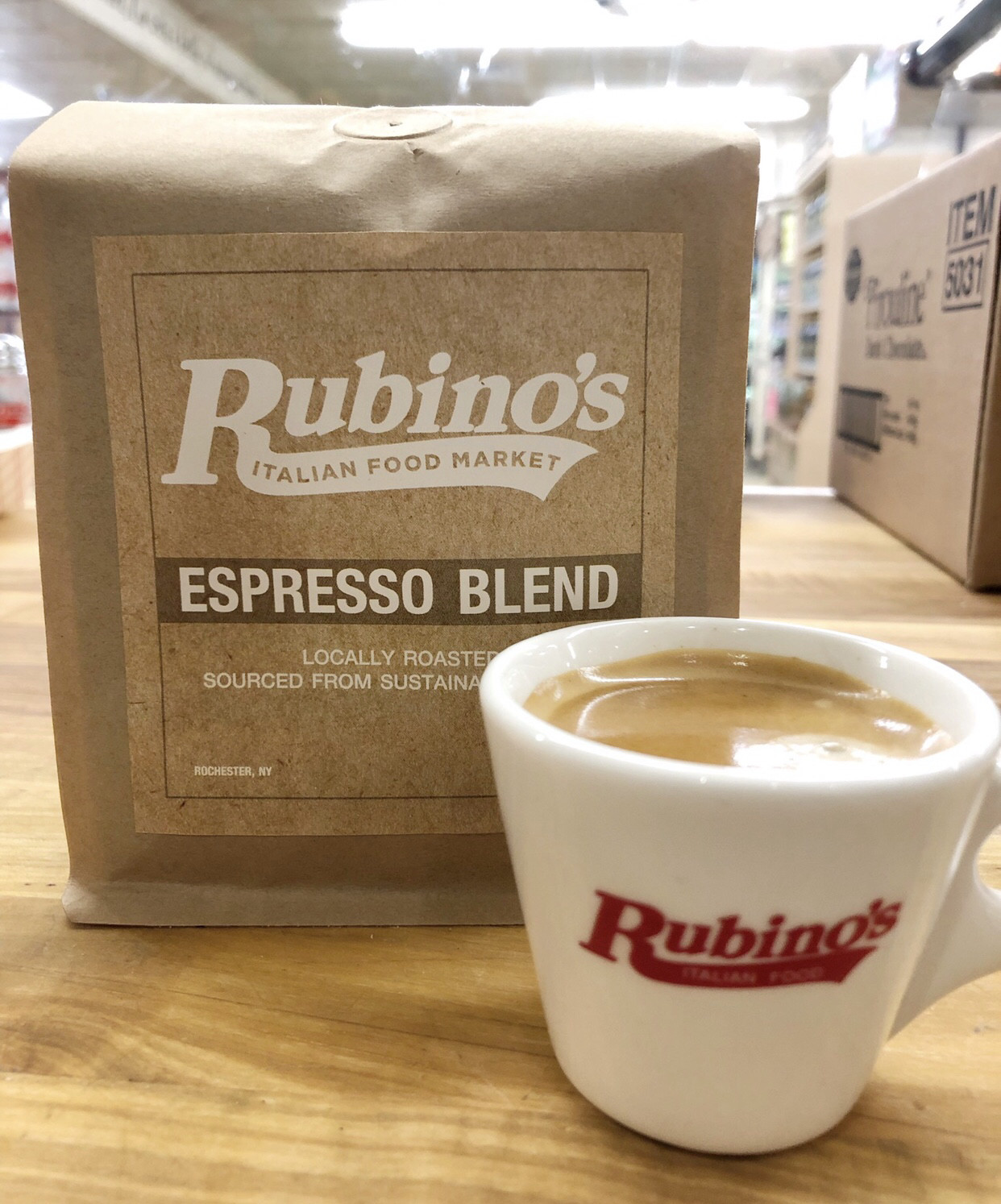 Rubino’s Premium Espresso Blend - Dark Roast - Whole Beans (12oz)