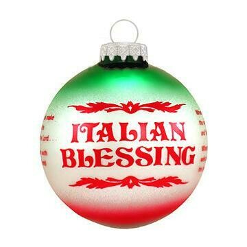 Italian Blessing Glass Ornament