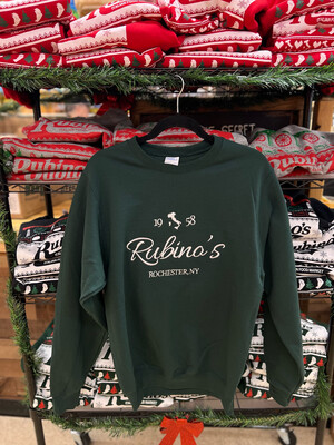 Rubino's Embroidered Crewneck - Forest Green