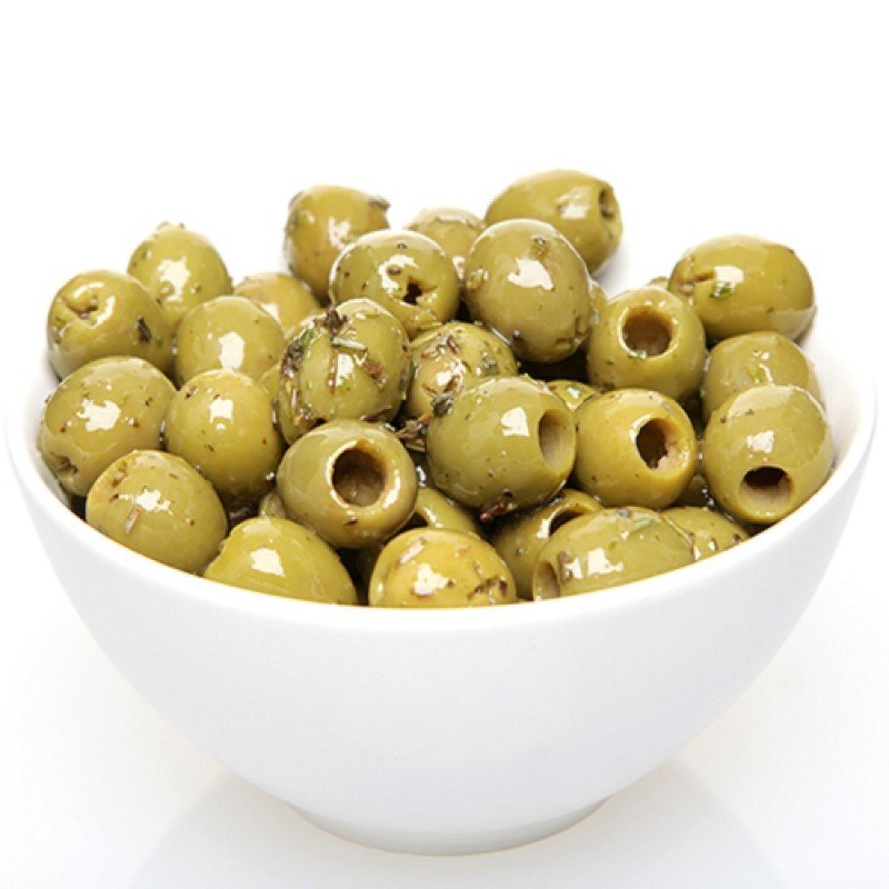 Seasoned Green Olives- Pitted Sicilian - 1/2Lb
