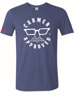 Carmen Approved Rubino's Heather Navy Blue T Shirt