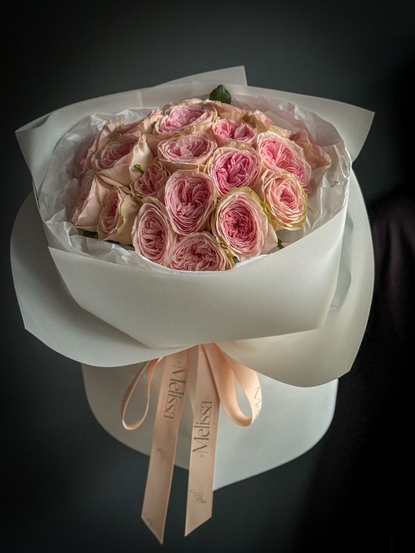 Bouquet peony roses "Ballerina"