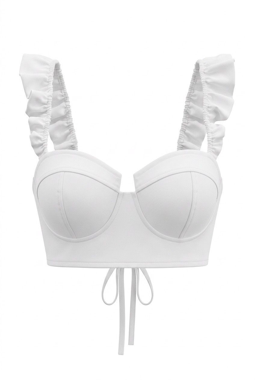 Ruffle Corset White Ruffle Corset White