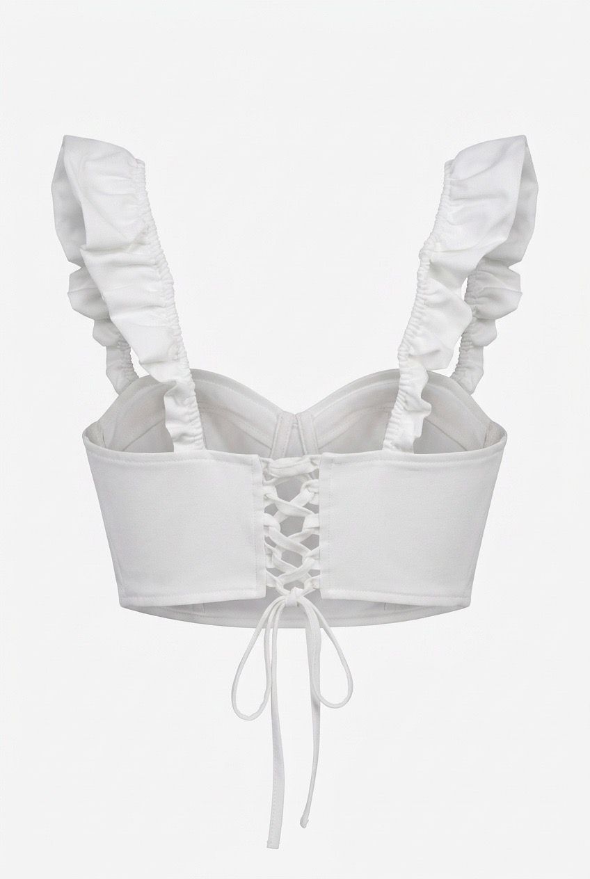 Ruffle Corset White