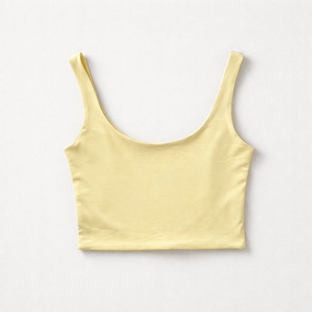 Basic Crop Top Butter Yellow