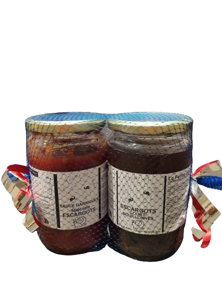 Assortiment ESCARGOTS court-bouillonnnés et SAUCE GARRIGUES spéciale escargots