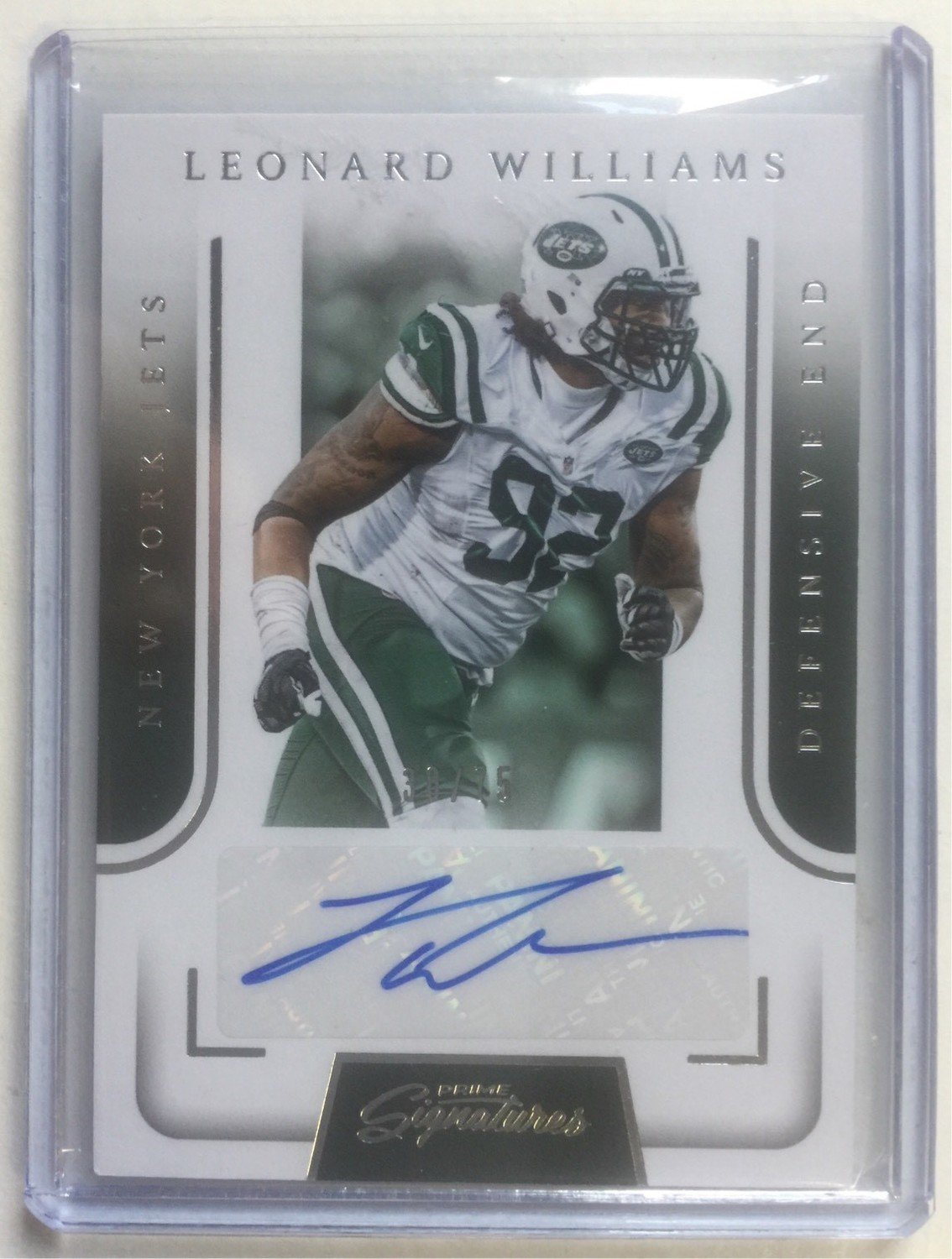 Leonard Williams Panini Prime Signatures Auto{30/75}