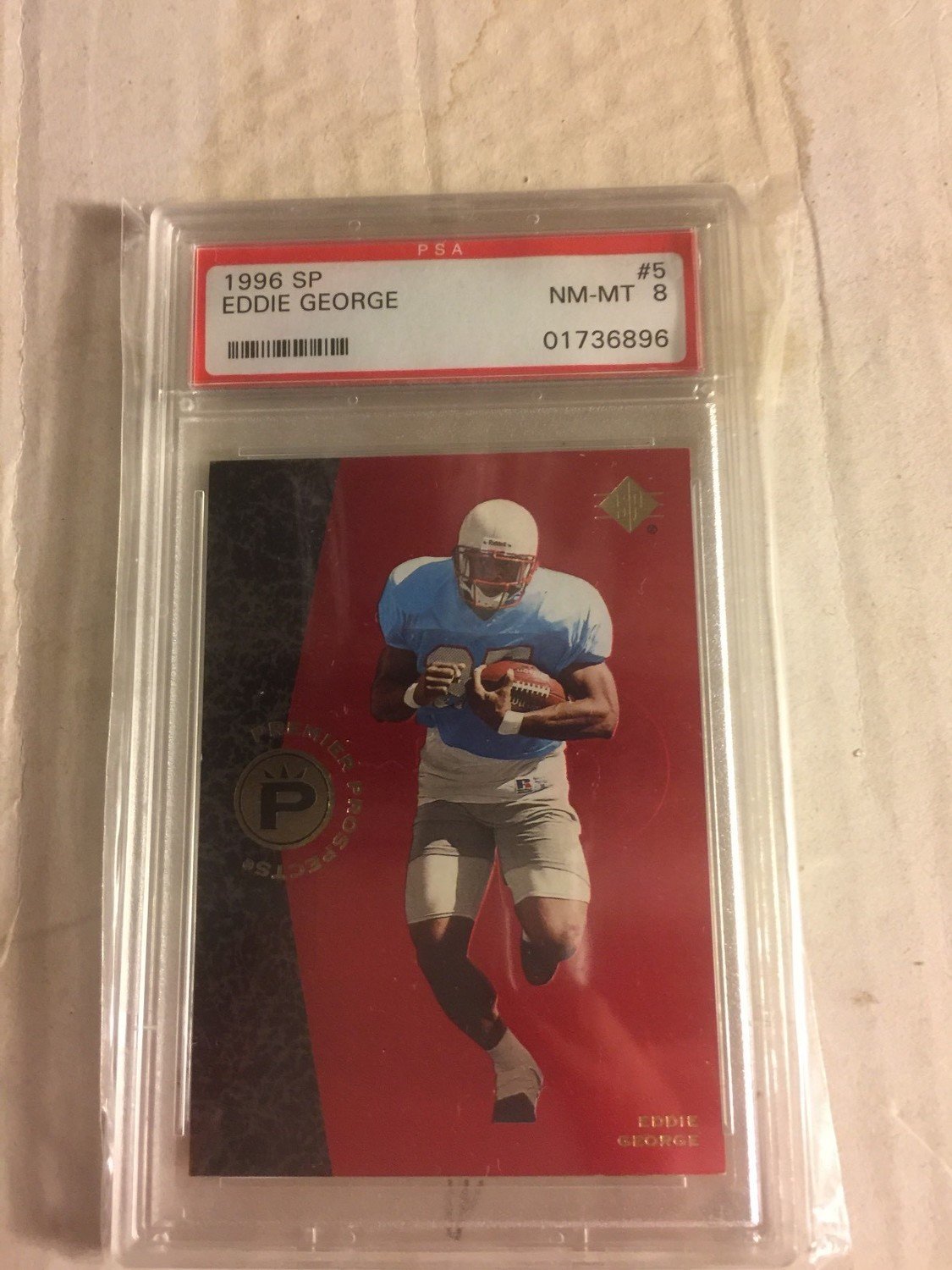 Eddie George SP RC #5 PSA 8