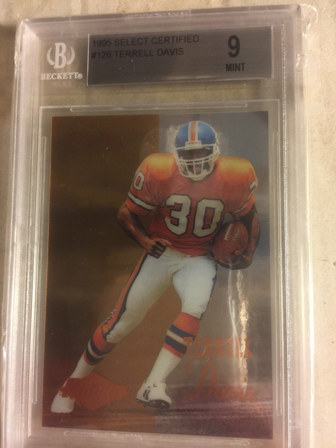 Terrell Davis 1996 Select Certified BGS 9