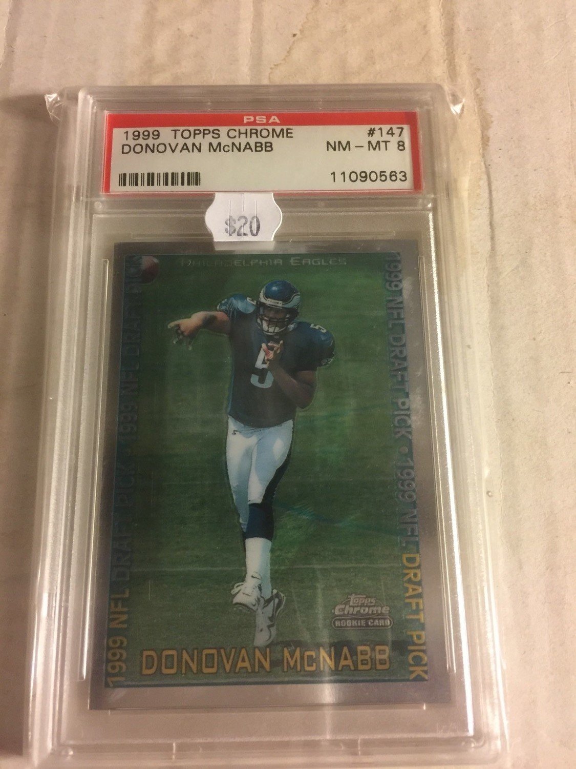 McNabb 1999 Topps Chrome #147 PSA 8