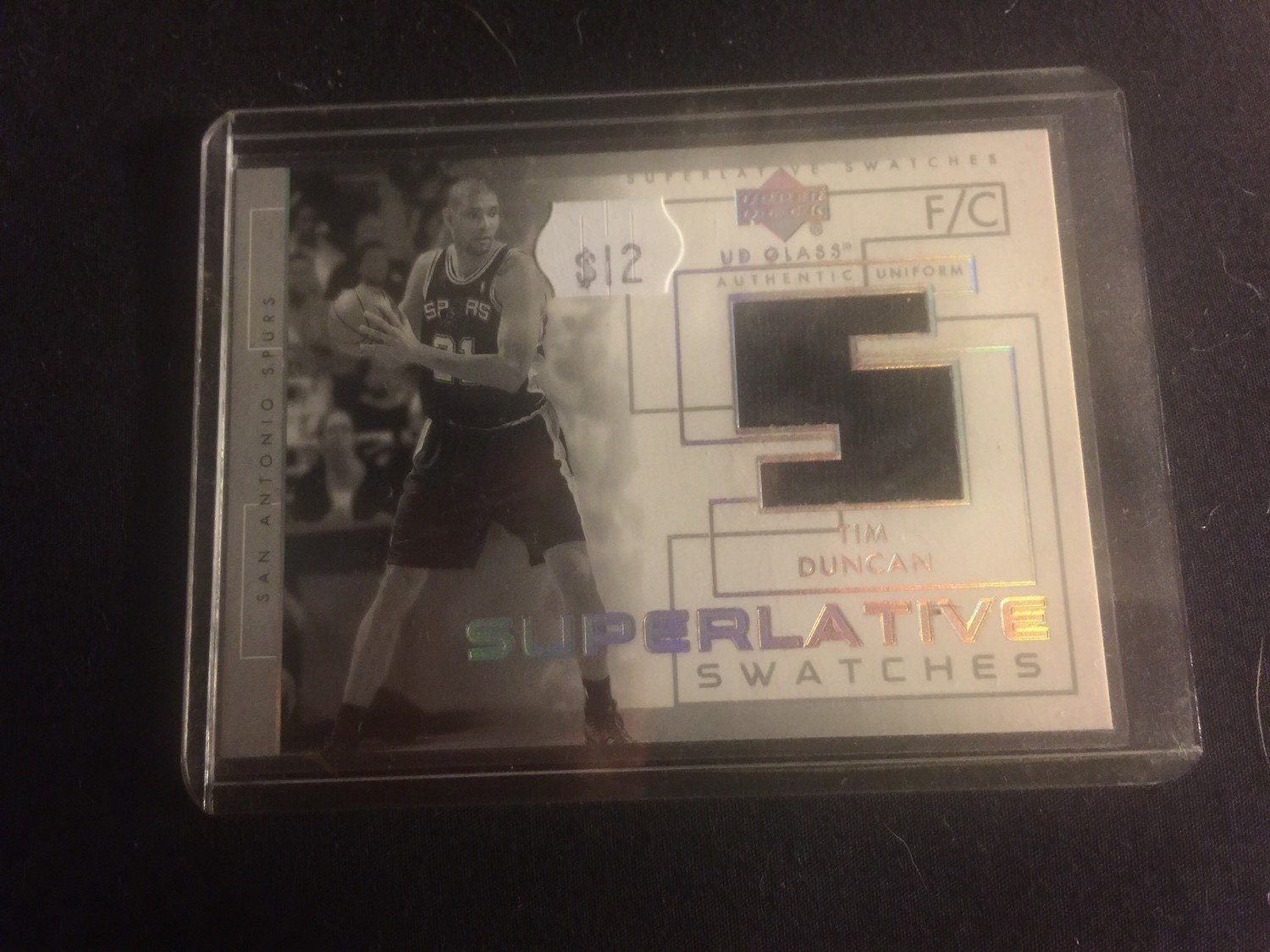 Tim Duncan 2004 UD Glass Superlative Swatches GU Jersey