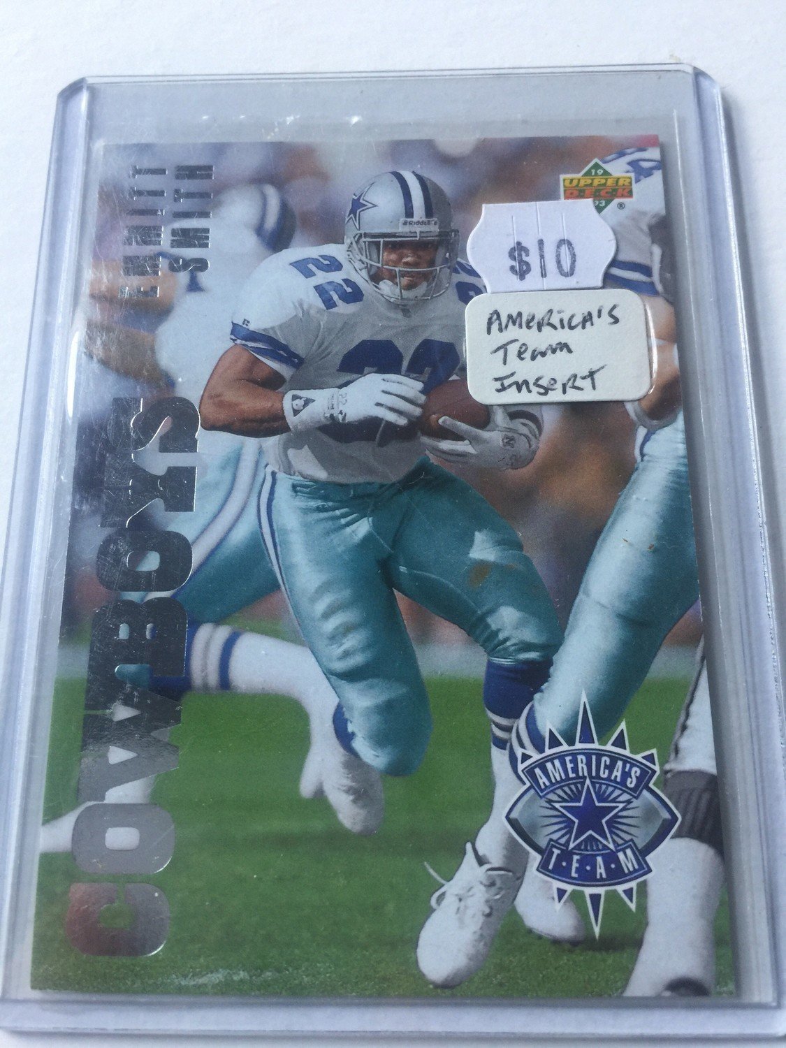 Emmitt Smith 1992 UD America&#39;s Team Insert #AT7