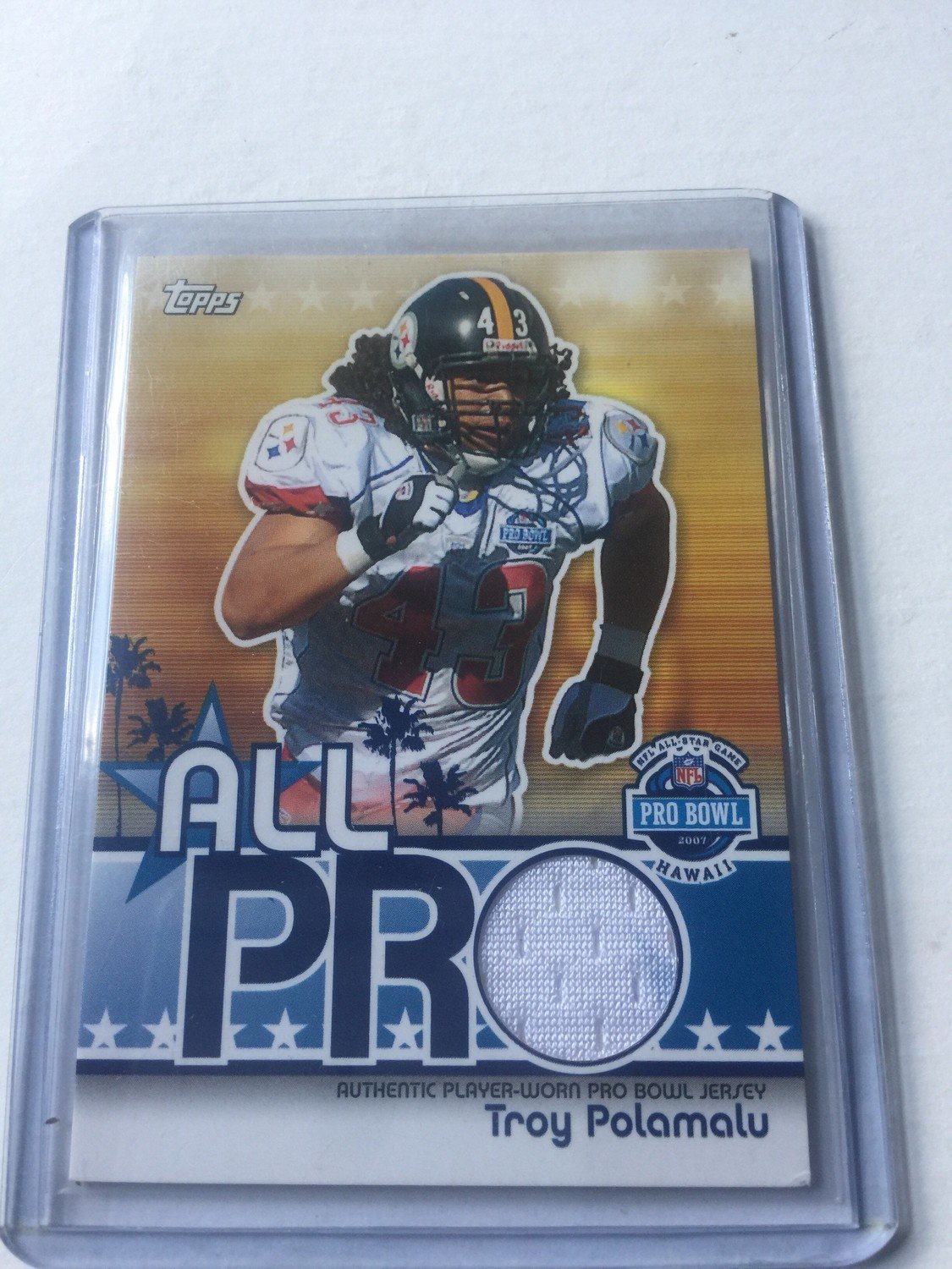 Troy Polamalu 2007 Topps GU Pro Bowl Jersey