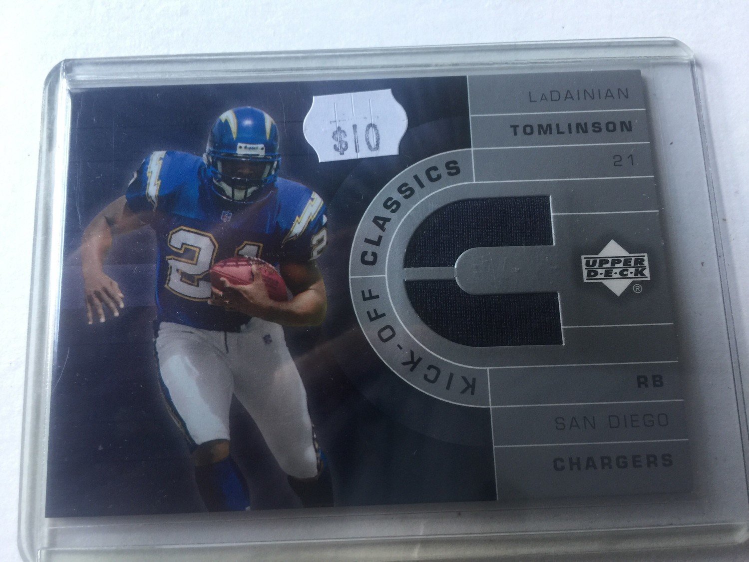 LaDainian Tomlinson 2002 UD Kick Off Classic GU Jersey