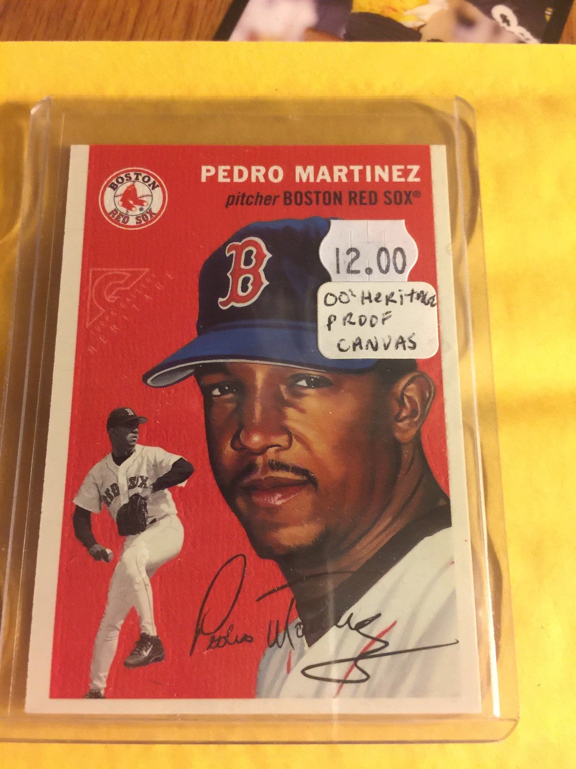 Pedro Martinez 2000 Topps Gallery Heritage Proof Canvas Insert