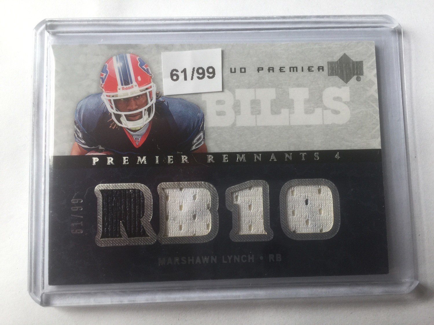 Marshawn Lynch 2007 UD Premier Quad GU Premier Remnants{61/99}