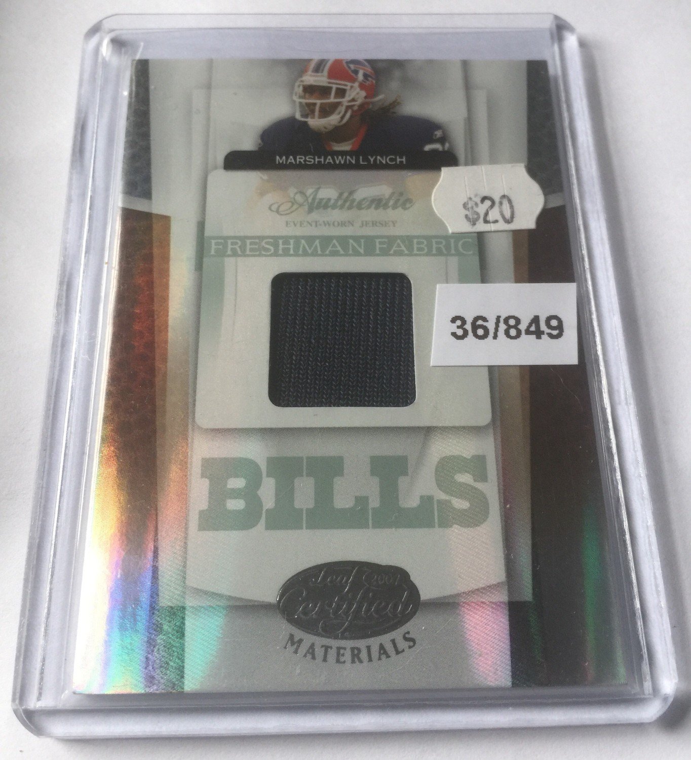 Marshawn Lynch 2007 Leaf Certified Materials RC GU Jersey #221{36/849}