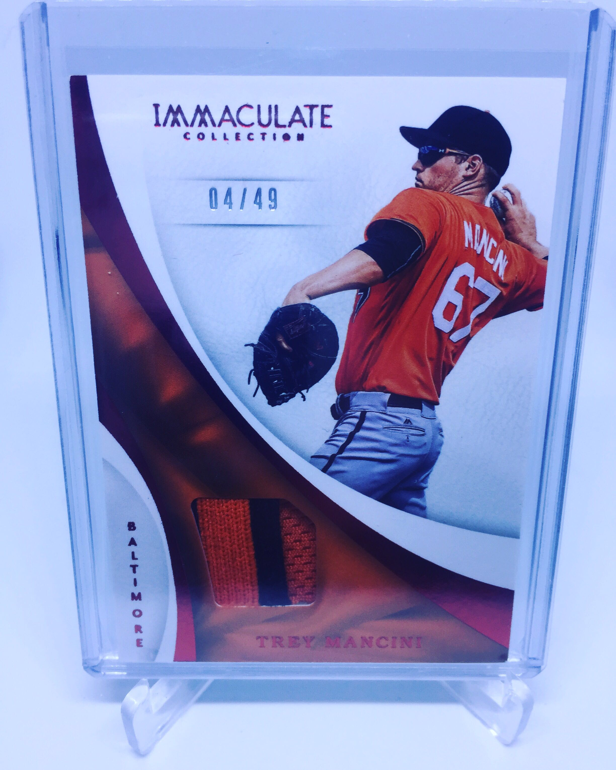 Trey Mancini 2017 Immaculate Patch Card #S-TM{04/49}