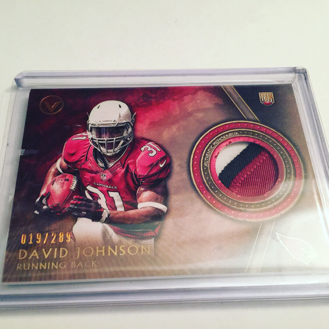 David Johnson 2015 Topps Valor Rookie Patch 3-Color #VP-DAJ{19/289}
