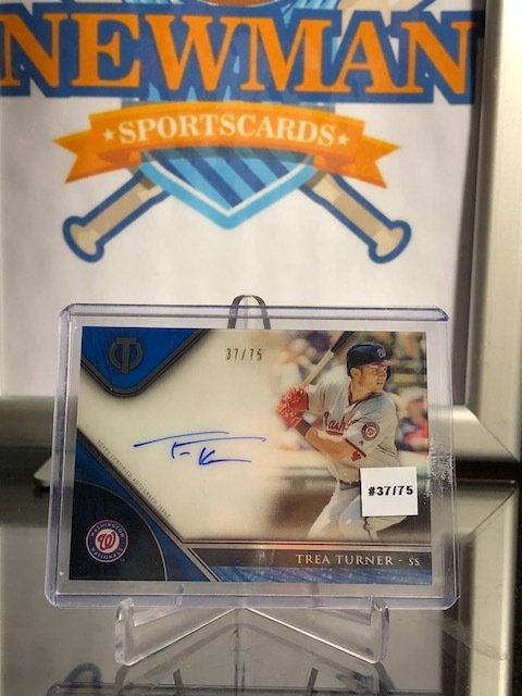 Trea Turner 2017 Topps Tribute Blue Auto 37/75