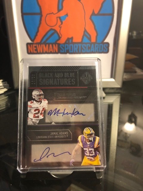 Malik Hooker/Jamal Adam 2017 Majestic Black &amp; Blue Signatures 14/99