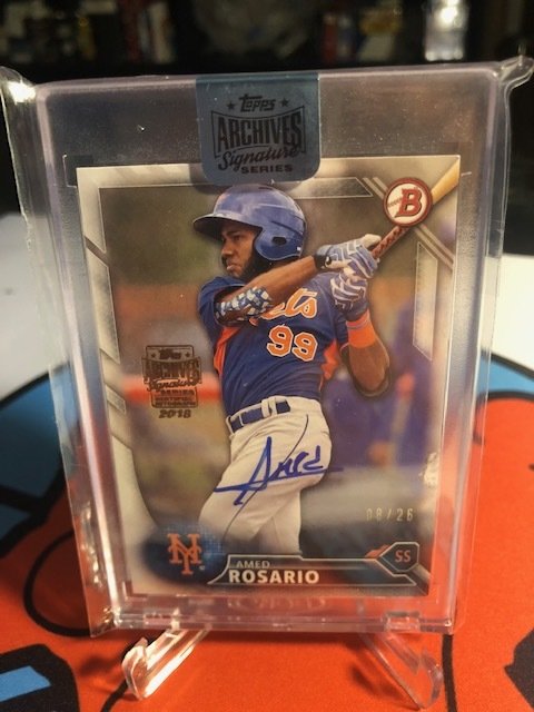Amed Rosario 2018 Topps Archives Signature Buyback Auto SSP /26