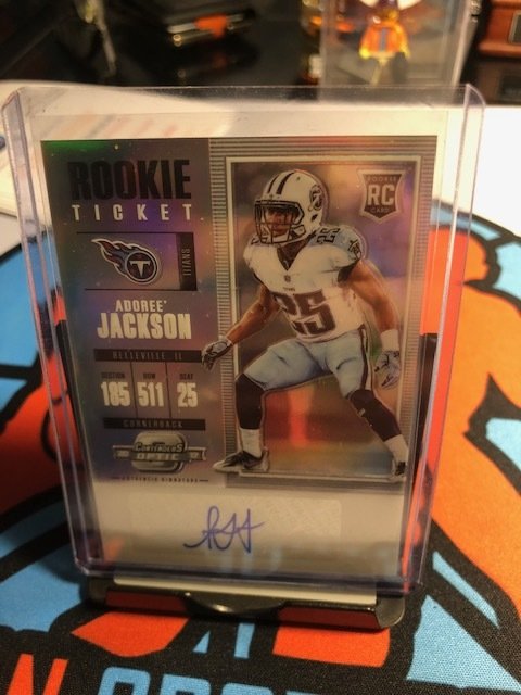 Adoree Jackson 2017 Contenders Optic Rookie Ticket Auto #157