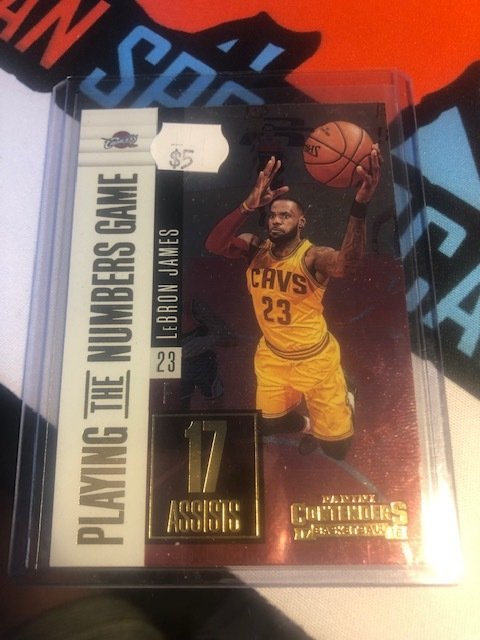 LeBron James 2017-18 Contenders Playing the Numbers Game Insert #19